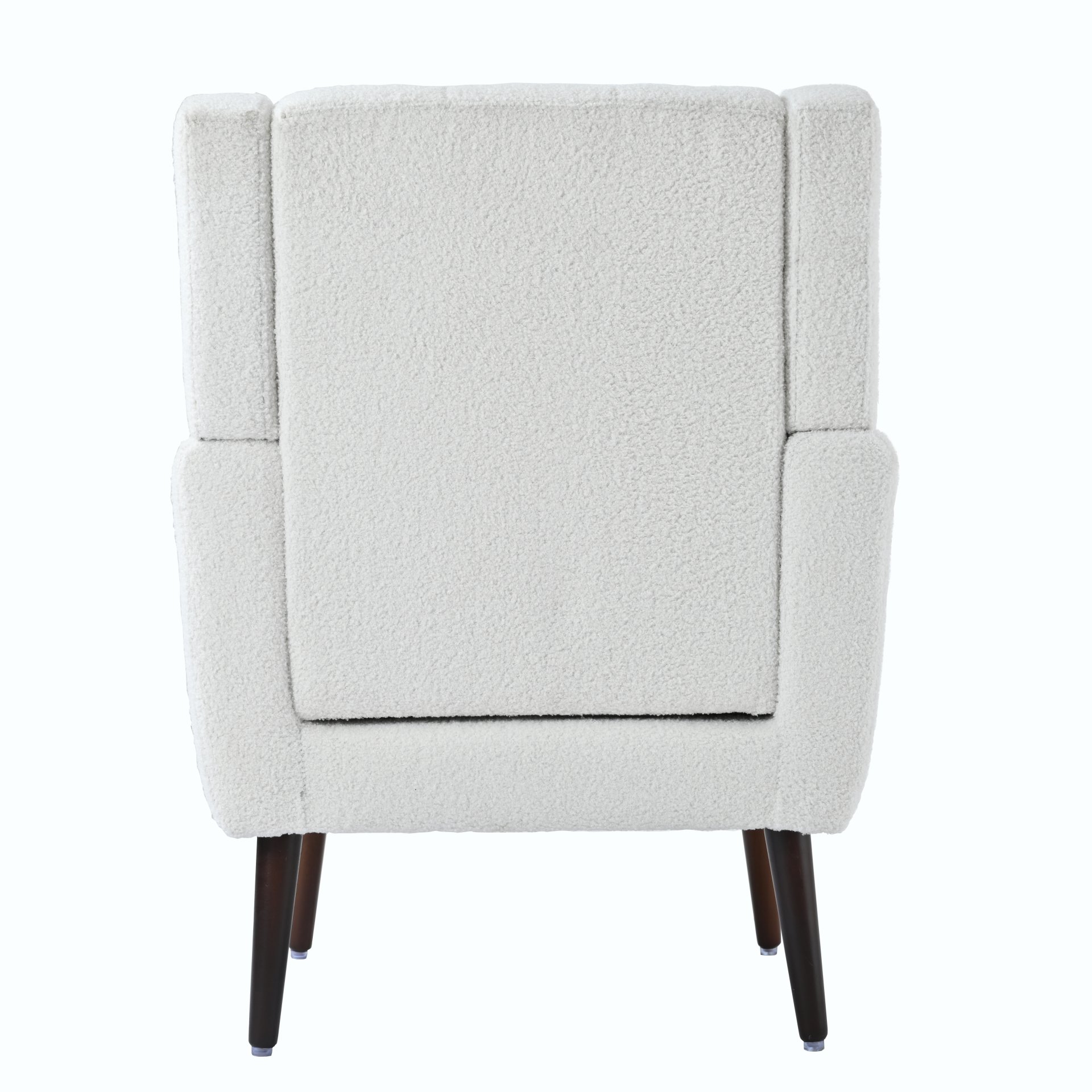 Modern Accent Chair, Teddy Fabric Living Room Chairs Comfy Reading Chair, Mid Century Accent Chair, Lounge Arm Chairs Armchair For Living Room Bedroom - White - Image 12