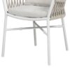 Maiden - Barrel Back Aluminum & Rope Outdoor Patio Dining Chair, Axroma Olefin (Set of 2) - Wheat Beige - Image 6