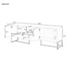 Modern TV Stand For TV Up To 70", TV Cabinet With 1 Drawer, 2 Cabinets And Metal Legs, Handles And Anti-Tip Device For Living Room - White - Image 2