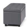 Cosmopolitan - Storage Ottoman - Stone Gray - Image 3