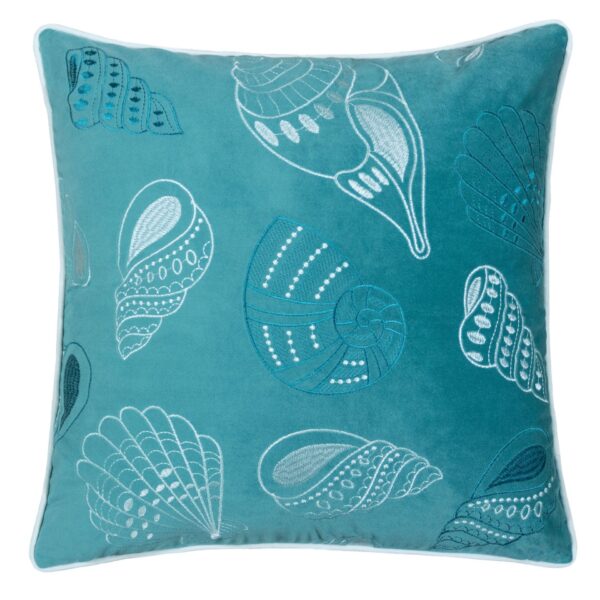 Seashells Pillow Cover - Light Blue