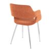 Margarite - Contemporary Dining / Chair (Set of 2) - Chrome / Orange - Image 4