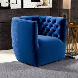 Delaney - Swivel Chair - Dark Blue