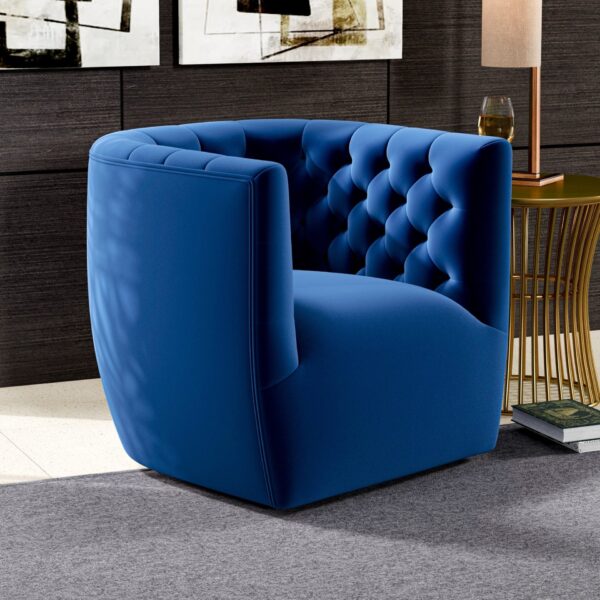 Delaney - Swivel Chair - Dark Blue