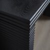 Modern Wood Console Table With Ribbed Legs - Antique Black / Black - Image 12