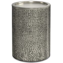 Corbin - Metal Side Table - Hammered Antique Silver