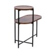 Small Coffee Tables 2 Tier Modern Sofa Side Table With Wood Storage Shelf Living Room End Tables Nightstands - Walnut Brown - Image 13