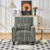 Accent Chair With Arms, Comfy Armchair For Living Room - Green - Image 2