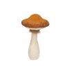 Mushroom Holiday Ornament, For Harvest Festival Fall Festival & Thanksgiving Table Decorations (Set of 2) - Beige / Orange - Image 4