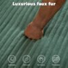Oversized Chaise Lounge Chair Cozy Cloud Couch, Plush Corduroy Upholstered Sleeper Sofa Daybed With 3 Throw Pillows And Wide Armrest For Living Room - Green - Image 6