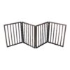 Pet Gate Dog Gate For Doorways, Stairs Or House Freestanding, Folding - Dark Brown - Image 6
