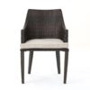 Hillhurst - Stylish Outdoor Chair Set With Cushions Rattan And Metal - Brown - Image 5