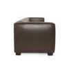 Contemporary 3 Seater Sofa With Tuxedo Design - Dark Brown - Image 8