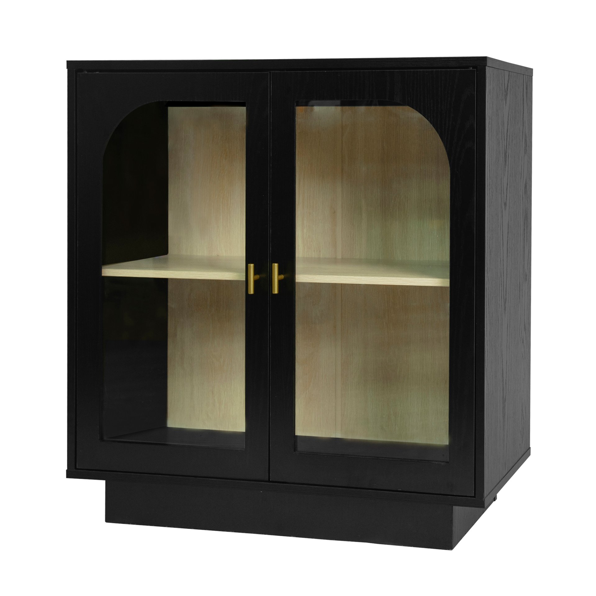 Storage Cabinet With Door For Living Room, Dining Room, Study - Black - Image 7