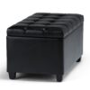 Sienna - Storage Ottoman Bench - Midnight Black - Image 3