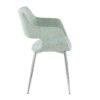 Margarite - Contemporary Dining / Chair (Set of 2) - Chrome / Light Green - Image 3