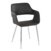 Margarite - Contemporary Dining Chair (Set of 2) - Chrome / Gray - Image 2