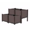 Raised Garden Beds Outdoor, Planter Boxes Outdoor For Vegetables, Flowers, Herbs, Garden Box With Drain Outlet, Heat And Frost Resistant Planters - Black / Brown - Image 11