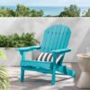 Malibu Transitional Adirondack Chair With Foldable Design - Blue - Image 5