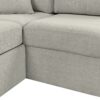 Sectional Sofa L-Shaped Sofa Couch Pull-Out Sofa Bed With A Movable Ottoman, Two USB Ports And Two Cup Holders For Living Room - Gray - Image 24