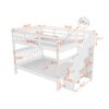 Full Over Full Stairway Bunk Bed With Storage And Guard Rail For Bedroom - White - Image 14