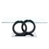 Modern Style Glass Top Coffee Table, Suitable For Living Rooms And Lounge Areas - Black - Image 18