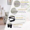 Pull Out Sleep Sofa Bed Loveseats Sofa Couch With Adjsutable Backrest, Storage Pockets, 2 Soft Pillows, USB Ports For Living Room, Bedroom, Apartment, Office - Beige - Image 7