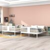 Full Over Full Bunk Bed With Ladder For Bedroom - White - Image 12