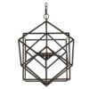 3 Light Metal Chandelier, Hanging Light Fixture With Adjustable Chain For Kitchen, Bulb Not Included - Black - Image 2