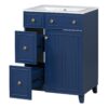 Bathroom Vanity Cabinet With Sink - Blue - Image 13