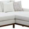 Valiant - Chenille Sectional Sofa With 4 Pillows - Ivory - Image 7