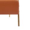 Small Sofa Seater Pet Friendly Fabric Upholstered Loveseat 2-Seater Couch With Removable Back Cushion And Metal Leg, Modern Couches For Small Spaces Living Room, Bedroom, Apartment - Brown - Image 9