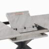 Extendable Dining Table Set With Curved Backrest Upholstered Chairs - Gray / White - Image 14