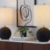 Kona - Contemporary Table Lamp (Set of 2) - Matte Black / Natural - Image 7