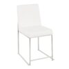 Fuji - Contemporary High-Back Dining Chair (Set of 2) - White - Image 2