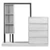 Wardrobe With 4 Drawers And 3 Shelves - White - Image 16