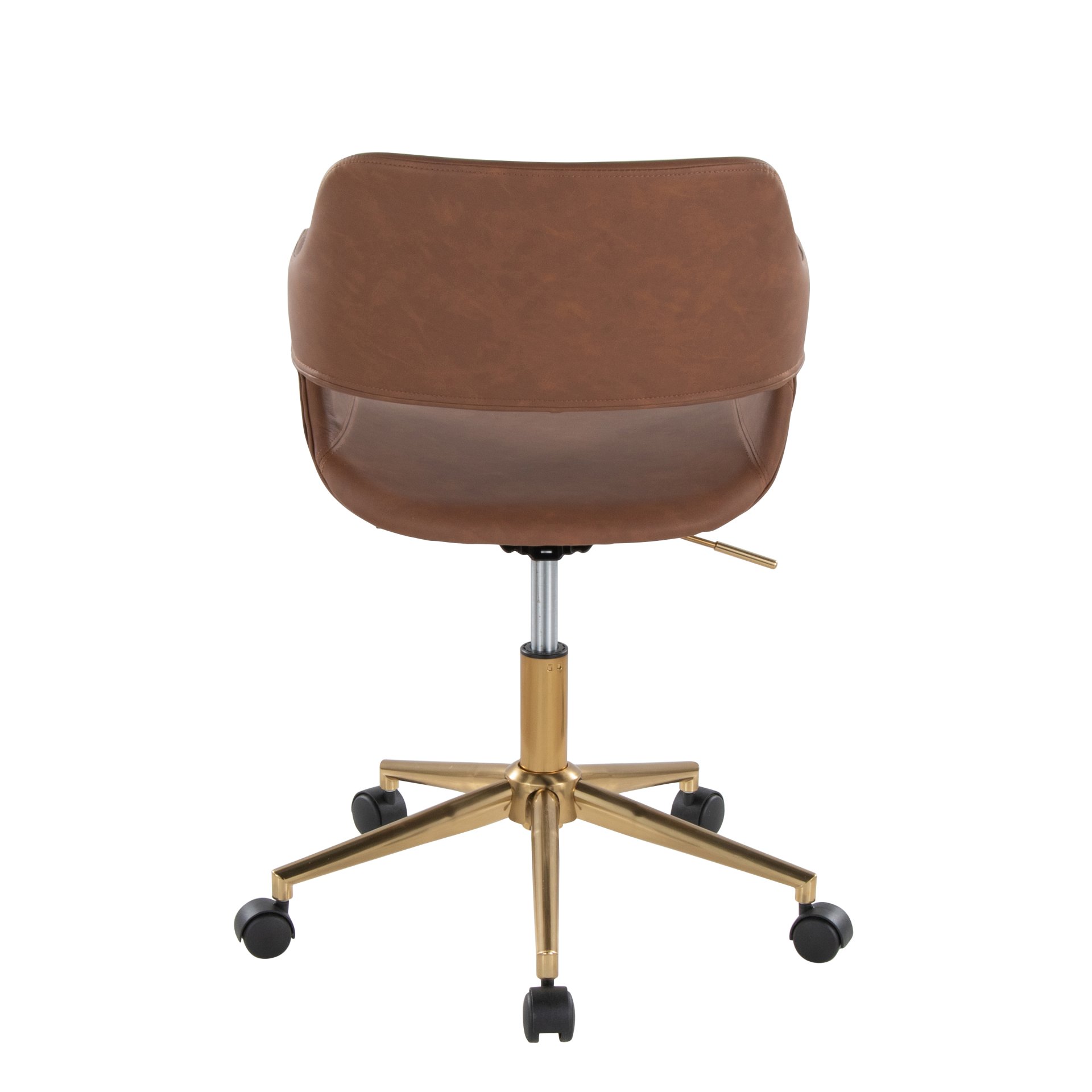Margarite - Contemporary Task Chair - Gold / Brown - Image 4