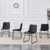 (Set of 4) Classic Chairs, A Stylish Seat Suitable For Modern Minimalist And Industrial Style Environments - Black - Image 4