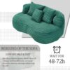 High Back Bean Bag Sofa Lounger For Adults And Kids, Indoor & Outdoor, Durable - Emerald - Image 7