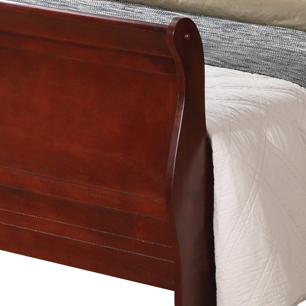 Queen Bed Frame Elegant - Cherry - Image 6