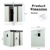 Outdoor Metal Storage Shed With Window - White - Image 4
