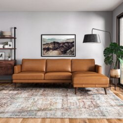 Lore - Right Facing L-Shaped Sectional - Tan