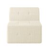 Modern Minimalist L Shape Modular Sectional Sofa Compressed Corduroy Couch - Beige - Image 13
