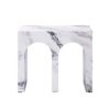 Fritzy - Engineered Stone End Table - White Marble - Image 3