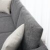 Modern Upholstered Living Room Sectional Sofa, L Shape Furniture Couch With 3 Pillows - Gray - Image 5