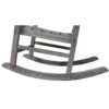 Wooden Oversized Porch Rocker Chair With Wide Seat And Tall Backrest, High Back Smooth Rocking Chairs For Outdoor & Indoor - Light Gray - Image 11