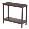 Workstation For Garden Balcony Garage, Acacia Console Potting Table - Brown - Image 8