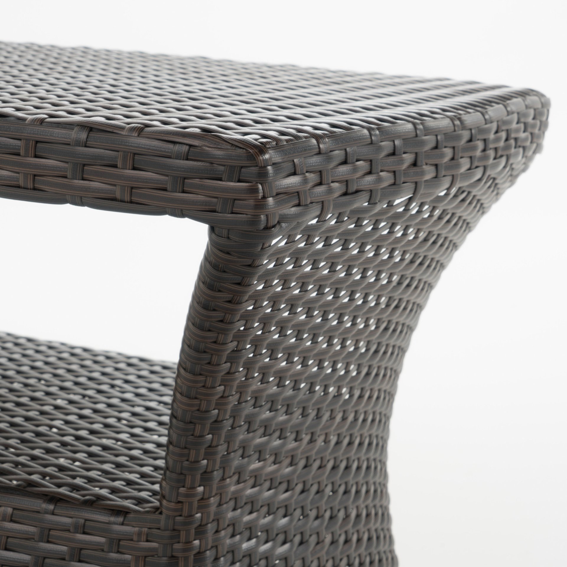 Berkeley - Chaise Lounge Side Table Outdoor Polyethylene Wicker - Brown Multi - Image 12