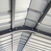 Metal Carport 12 X 20 Ft Heavy Duty With Galvanized Steel Roof Metal Garage Canopy With Galvanized Steel Roof & Frame Car Tent Outdoor Storage Shed For Car Boats And Truck - Alabaster / Dark Gray - Image 9