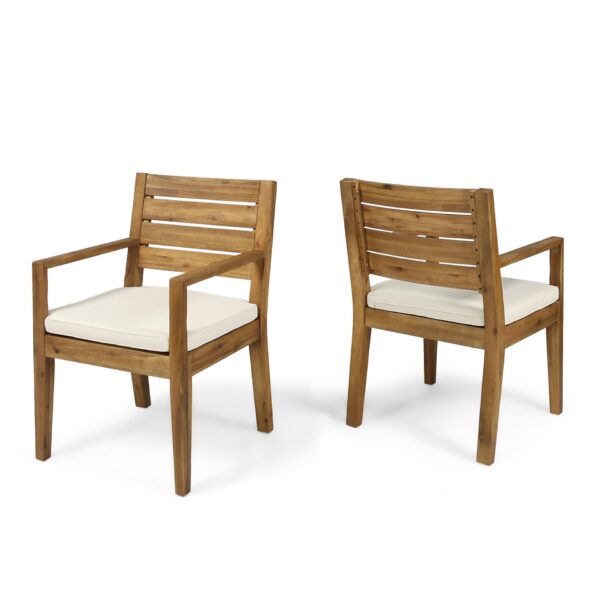 Outdoor Dining Chair (Set of 2) - Sandblast Natural Stained / Beige